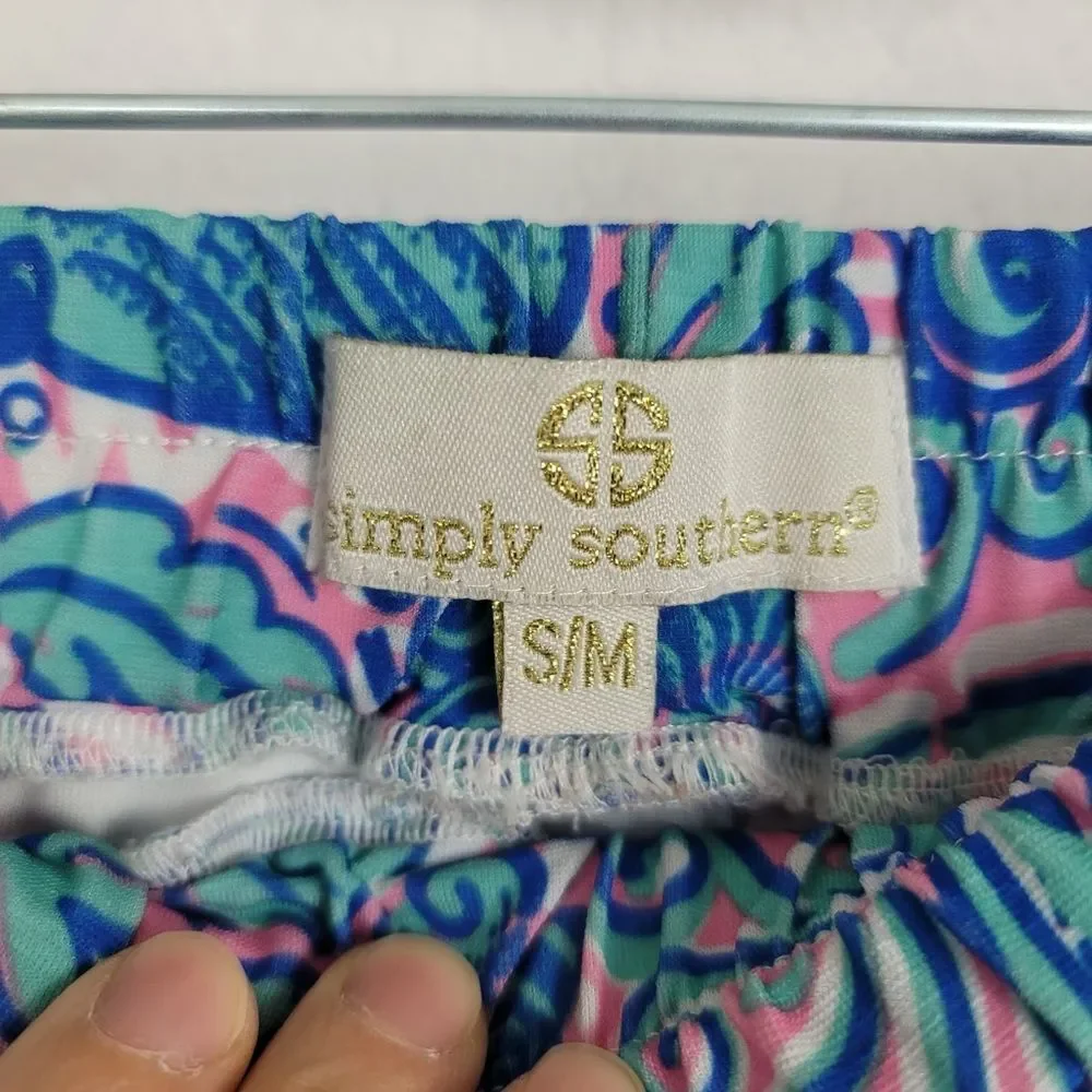 Simply Southern Collection Colorful Paisley Shorts Tassels Size S/M Feminine